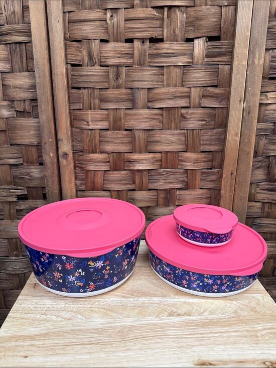 Tupperware Other - Tupperware Falling for Floral Bowl 18 Cup, 10 1/2 Cup and 1 1/4 Cup Bowls